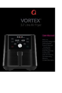 Instant Vortex air fryer Manual pdf