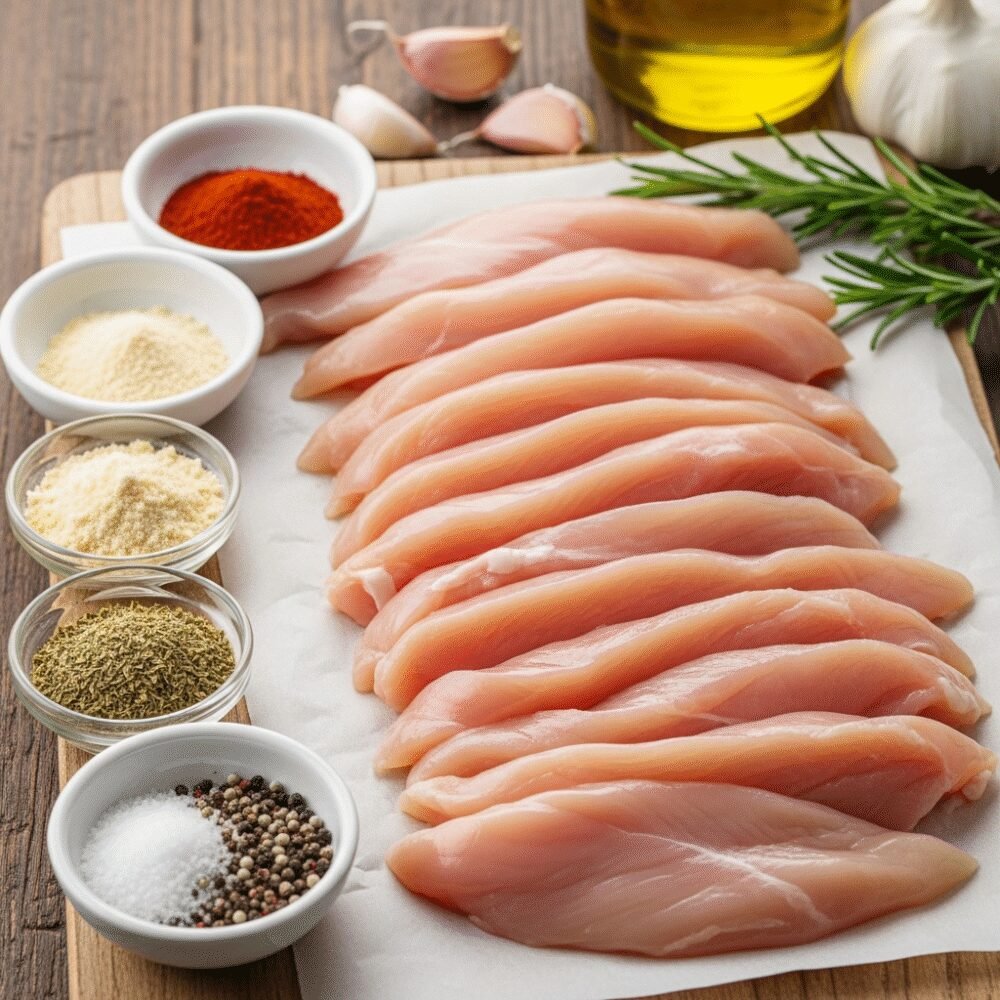 Air Fryer Thin Chicken Breast – Juicy, Quick & Delicious! - Air Fryer Thin Chicken Breast Ingredients